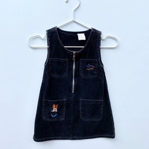 Vintage Disney wide whale corduroy jumper dress.